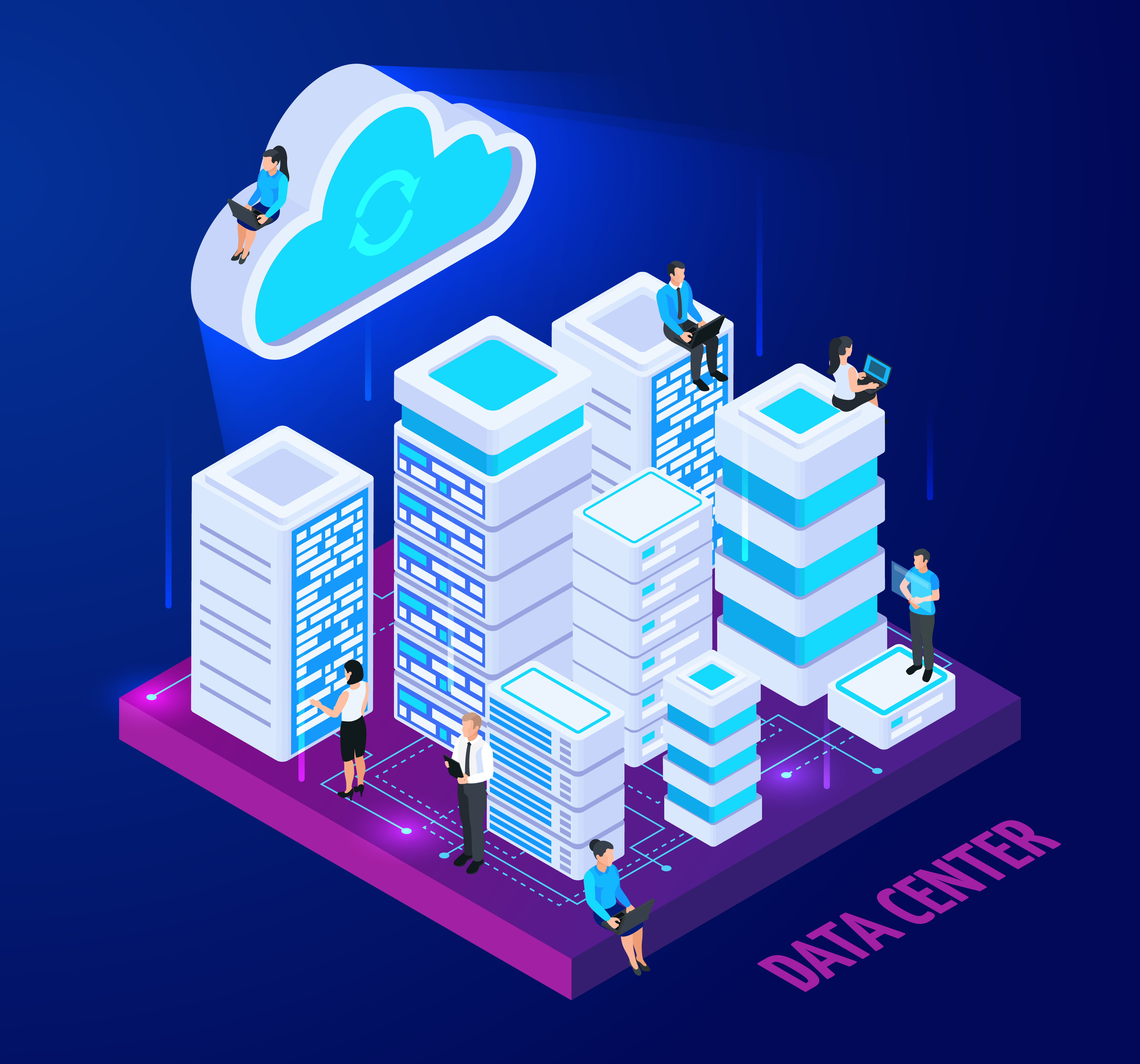 Cloud services isometric conceptual composition with images of server racks and little people characters with text vector illustration SSUCv3H4sIAAAAAAACA01RwWrDMAz9FeNzWDd2y3WUwWBQ1t3KDoqipqKOFSwnbSn598lpO3aypCc9PT1ffQPK6Our5xBGzQkyS/T1S+Wp5SyJIfj6ea68ZsijklqvZQiZOkOX/EGyu5a6r/2Wu6ir7aVvJKi32bGx6icrUggQSUb1c/Xo/iY8RAnSXf5a14EwJ4mM1vhTeego4qWstt2JAsGiZGfQ8ZQp9XdZE7cktxDGlkvoJ0EwFfVrkW0nSl+qXYLhwJh4olTylhQt8G9BxtYppYmR1LFKTzkxOpSINOQRgoX9IMrFKXfifHDcm0B1sl8GKbkEeFQHsXWBcw7kBpLBHjyAQSZYb4OZztlNdqsk9/8Dntza3IfGRtab7UL0RbE1Zo7uY/Pu9pJ6M6/y+Vws9NXdyxuXrlpCKVQTGSRH+9B5nn8BEqrOku4BAAA=